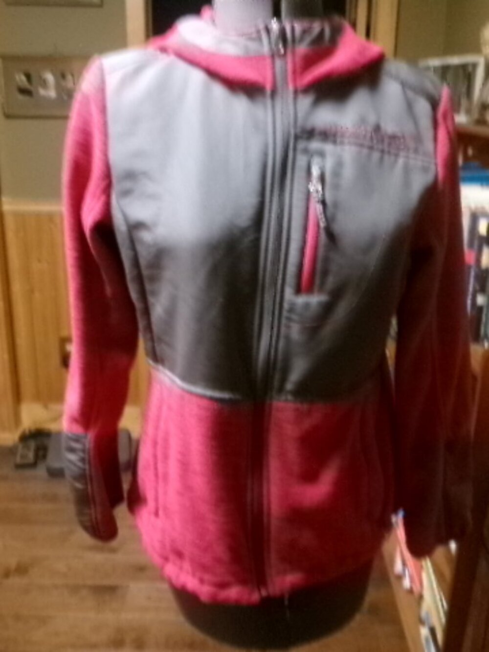 free country hooded fleece jacket sm Rust brown